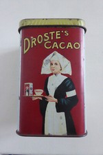 Ancienne BOITE Métal DROSTE'S  CACAO et pastilles HAARLEM HOLLAND Année 50