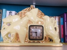 Horloge Garniture Cheminée 1940 Art Déco Nouveau Odyv Lemanceau Géo Conde