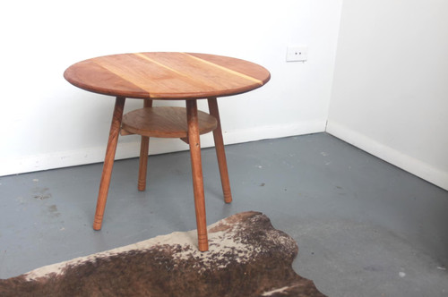Cherry wood circular end table - circular,