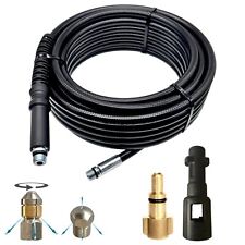 10M Tuyau De Nettoyage Pour Kärcher Lavor Nettoyeur Haute Pression Drain + Buses