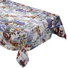 Nappe de Table en Toile Cirée Noël 01228-00 Bordürenmuster Village D'Hiver