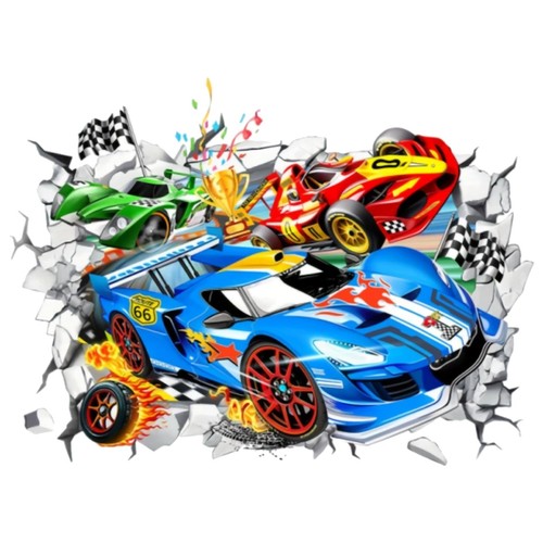 Hot car sticker - mural, 3d