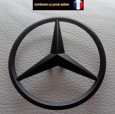 Logo Emblème Mercedes Étoile Noir Mat hayon coffre 80mm W176 W177 Classe  A