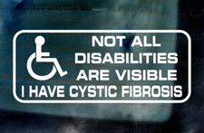 Pas Tout Disabilities Visible Kystique Fibrosis Handicapé Autocollant Voiture