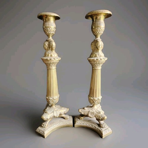 Magnifique paire bougeoirs - paire,