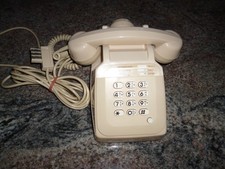 VINTAGE TELEPHONE SOCOTEL A CLAVIER BEIGE DE 1987 TRES BON ETAT