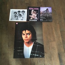 MICHAEL JACKSON - LOT OF 4 FRENCH PUBLICITE / ADVERT + POSTER!!!!!!!!!!!!!!!!