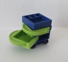 SERVANTE CAISSON A ROULETTES BLEU VETERINAIRE PLAYMOBIL...