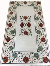 122cm x 61cm Marbre Table Top Pietra Dura Marqueterie Main Incrustation Art