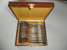 Coffret de 12 Petites Cuillères Anciennes Argent ??? Poinçon