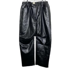 Pantalon Simili Cuir Noir
