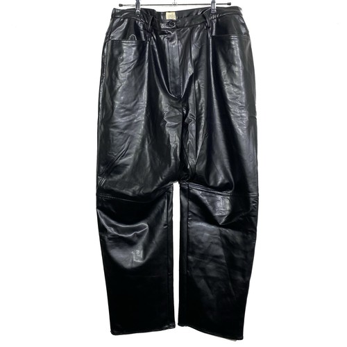 Pantalon simili cuir noir - simili,