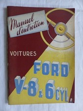 manuel d' entretien  FORD / MOTEUR V8 &  6 CYLINDRES 