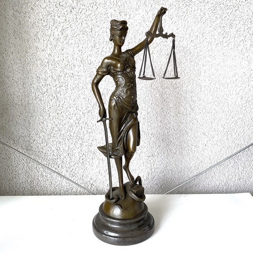 Vintage bronze lady justice - vintage,
