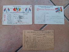 Poilus - lot de 3 Cartes de correspondance des Armées 1914-1918