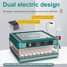 Incubateur Œufs Automatique LED 9/15/24 Rotation Pro Canards Poules FR