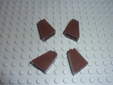 4 x LEGO DkBrown Slope Brick