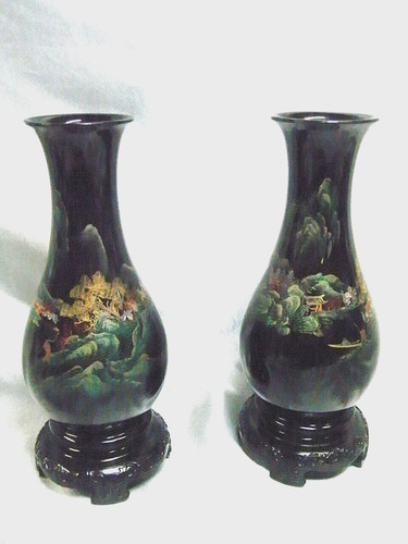 Paire de vase peintre - paire,