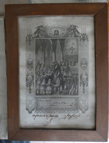 Tres grande image pieuse 1854 - pieuse,