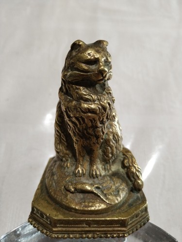 Bronze animalier chat assis - bronze,