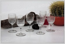 6 verres à vin n°4 cristal