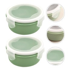  Récipients alimentaires ronds 4 pièces, petites boîtes de conservation de