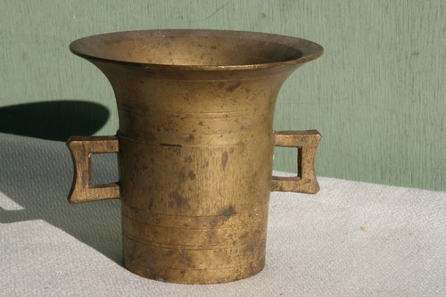 Mortier bronze ancien - en, ancien.