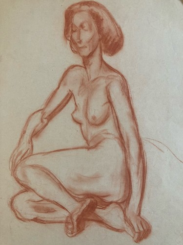 Beau dessin ancien - dessin, 1945