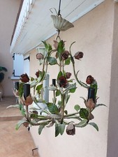 Elegant Lustre Vintage En Tole