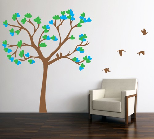 Wall art tree birds - art,