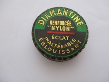 ANCIENNE BOITE EN TOLE PUBLICITAIRE CIRE DIAMANTINE RENFORCEE NYLON
