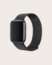 Bracelet Noir Apple Watch Magnétique Ajustable Montre Connecté Acier Inoxydable