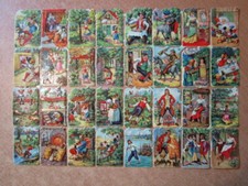 Planche de 32 vignettes chromo