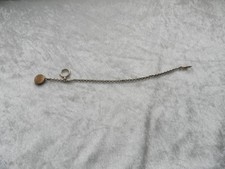 Ancienne chaine de montre à gousset plaqué or rose + breloque Lune