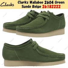 Clarks Wallabee 2604 Green Suede Beige 26182222