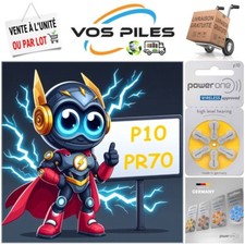 Piles Auditives : P10 JAUNE VARTA PR70 DA10 AC10 ZA10 10AE 10DS A10 PR10H R460+