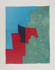 Serge POLIAKOFF : Composition rouge, verte et bleue, Lithographie originale
