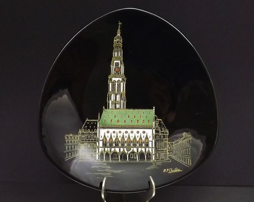 Longwy plat decoratif - longwy, faience