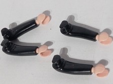 PLAYMOBIL X4 BRAS NOIRS ROMAINS CHEVALIER MÉDIÉVAL VIKING SOLDAT