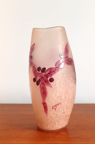 Legras vase série rubis - , en