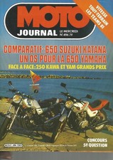 MOTO JOURNAL N°494 SUZ 650 KATANA / KAWA 250 VS YAM GRANDS PRIX / TT & TEAMS 81