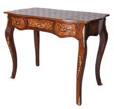 Table Murale Antique Console Rococo Bureau Baroque Coiffeuse En Bois Massif