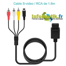 Cable Audio S-Video A/V - RCA Pour GameCube, Super Nes et Nintendo 64 N64