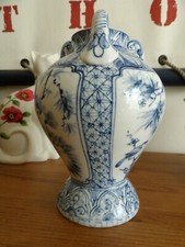 Vase Chine Blanc Bleu  H 18 cm