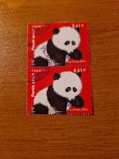 FRANCE oblitéré 2014 Protection des ours Panda géant  paire  Y&T N° 4843