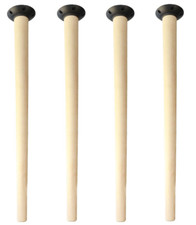 4x Pied de Table Bois de Hêtre Schräg-stellbar Nature Jambe Table 690 MM Set