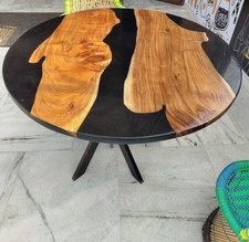 42 " Résine Époxy Rond Table Top Moderne Salle à Manger Élégance