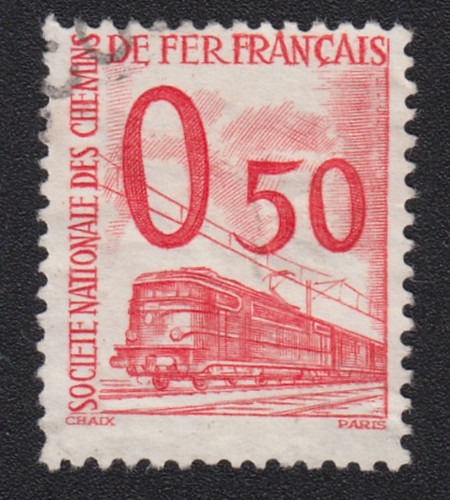 Timbre france 1960 sncf petit - timbre,