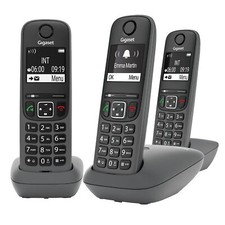 A695 Trio - téléphone DECT sans Fil - 3 combinés avec Grand écran à Haut Cont...