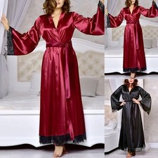 Robe kimono femme satin effet